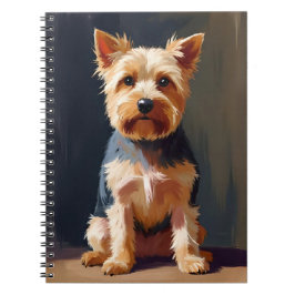 Yorkshire Terrier Hund Husdjur Målning Anteckningsbok