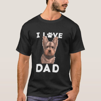 Yorkshire Terrier Hund I Kärlek Pappa Family Yorki T Shirt