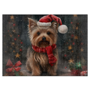 Yorkshire Terrier Hund i Snö jul