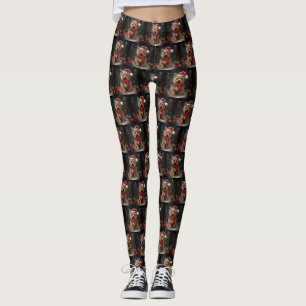 Yorkshire Terrier Hund i Snö jul Leggings