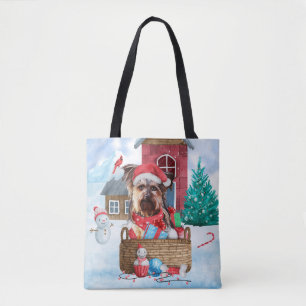 Yorkshire Terrier Hund I snö-julhuset Hund House Tygkasse