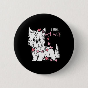 Yorkshire Terrier Hund I Steal Hearts Cute Valenti Knapp