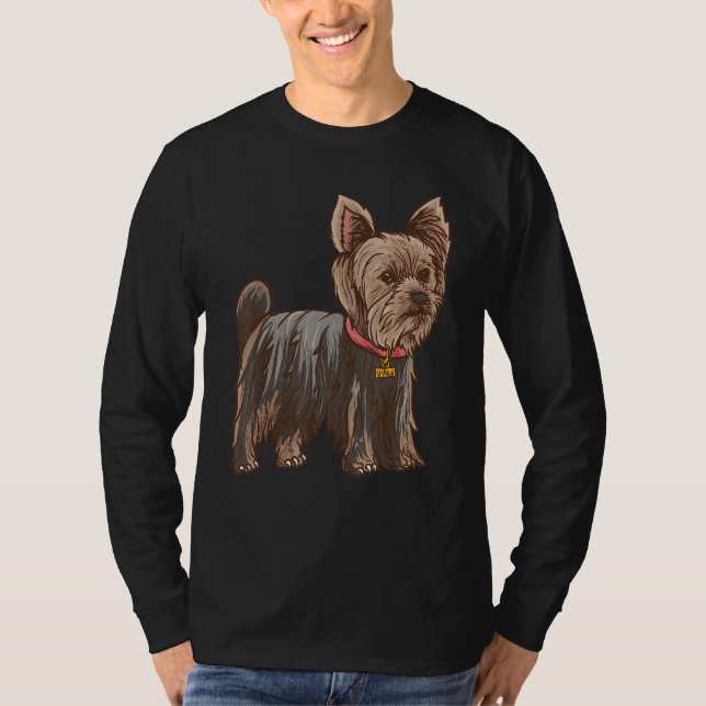Yorkshire Terrier - Hund Identification - Hundar K T Shirt (Framsida)