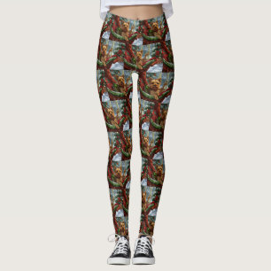 Yorkshire Terrier Hund jul Festive Leggings