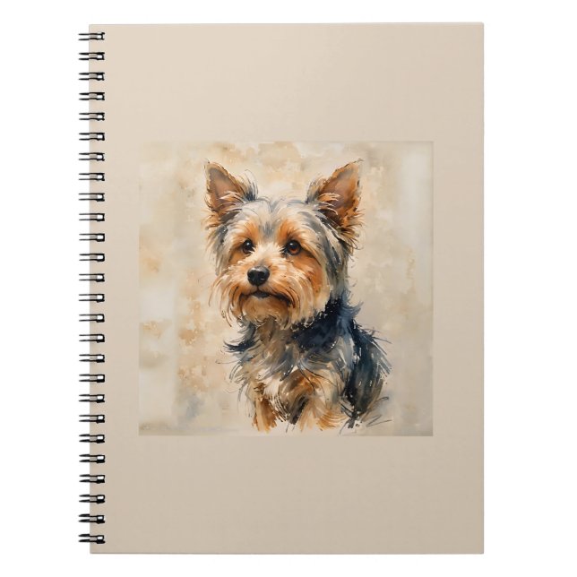 Yorkshire Terrier Hund Konst Design  Anteckningsbok (Framsidan)