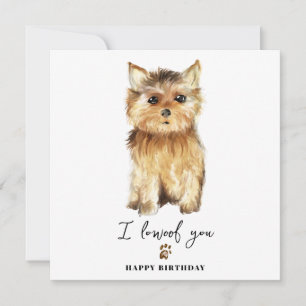 Yorkshire Terrier Hund Morsa Puppy Pets Birthday Kort