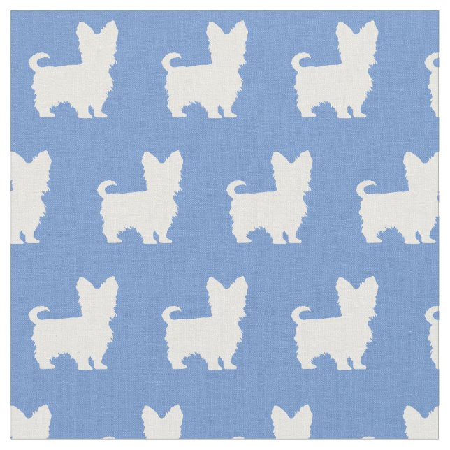 Yorkshire Terrier Hund Pet Yorkie Light Blue Tyg (Närbild)