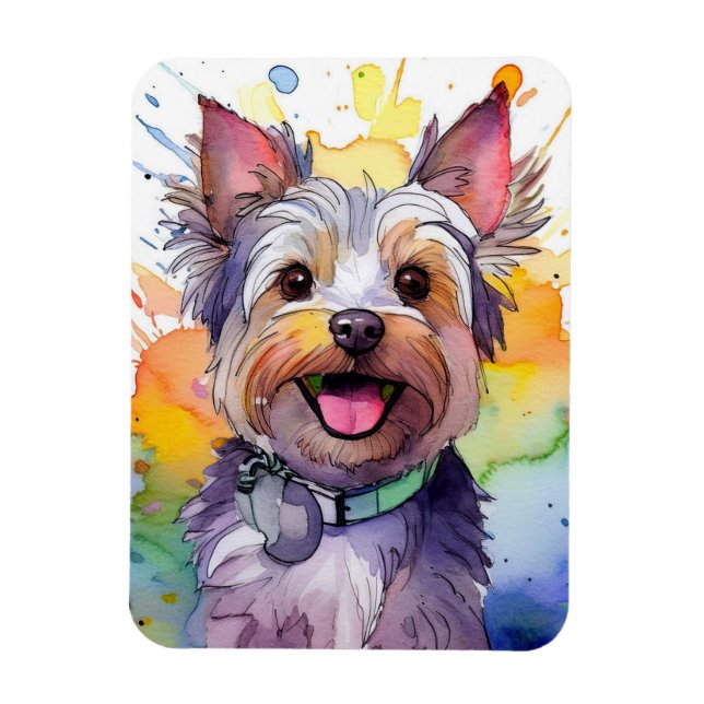 Yorkshire Terrier Hund Photo Magnet (Vertikal)