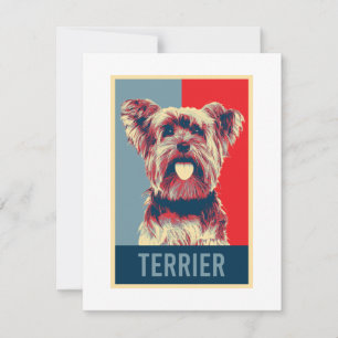 Yorkshire Terrier Hund Porträtt Pop Art