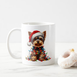 Yorkshire Terrier Hund Puppy jul Kaffemugg