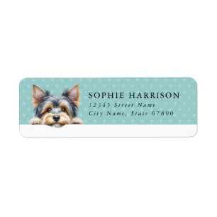 Yorkshire Terrier Hund Returadressetikett Returadress Etikett