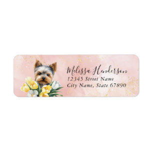 Yorkshire Terrier Hund Returadressetikett Returadress Etikett