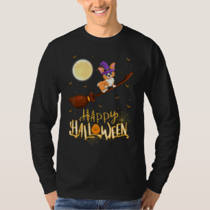 Yorkshire Terrier Hund Rid Häxa Hagelgevär Hallowe T Shirt