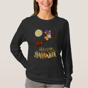 Yorkshire Terrier Hund Rid Häxa Hagelgevär Hallowe T Shirt