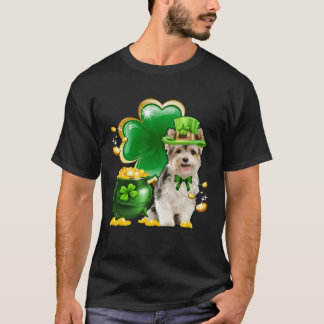 Yorkshire Terrier Hund Shamrock Irish Saint Patr T Shirt