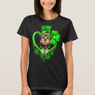 Yorkshire Terrier Hund St patricks day Irish Älska T Shirt