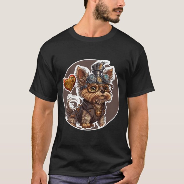 Yorkshire Terrier Hund T-Shirt (Framsida)