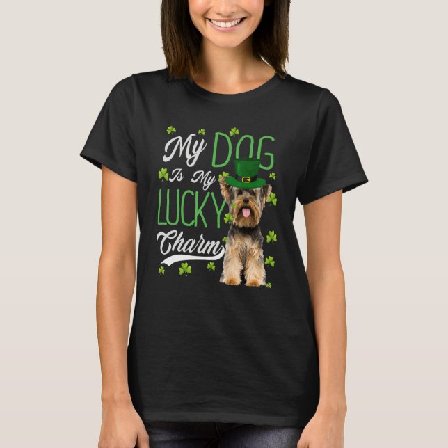 Yorkshire Terrier Hund T Shirt (Framsida)