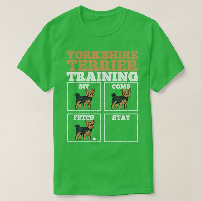 Yorkshire Terrier Hund Training Hund Trainer T Shirt (Design framsida)