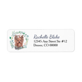 Yorkshire Terrier Hund WandeReturn-adressetikett Returadress Etikett