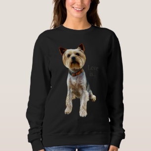 Yorkshire Terrier Hund Yorkie Mamma Pappa Kärlek T Shirt