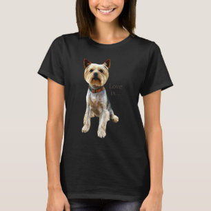 Yorkshire Terrier Hund Yorkie Mamma Pappa Kärlek T Shirt