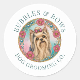 Yorkshire Terrier Hundfrisörsalong Klistermärken