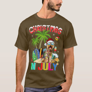 Yorkshire Terrier i Santa Hat Sunglasses Christma T Shirt