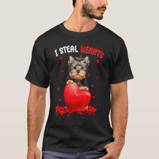 Yorkshire Terrier I Steal Hearts Cute Hund Hug Hea T Shirt