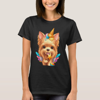 Yorkshire Terrier Ice Cream Unicorn T Shirt