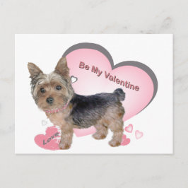 Yorkshire Terrier in Rosa Cards Vykort