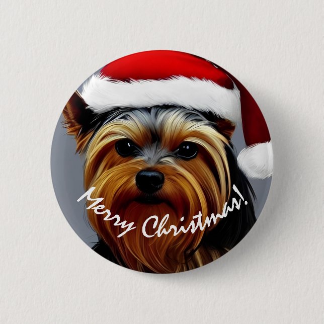 Yorkshire Terrier jul Knapp (Framsida)