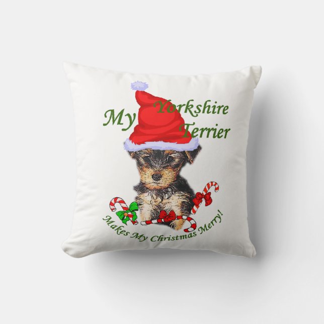 Yorkshire Terrier jul Kudde (Framsida)