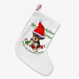 Yorkshire Terrier jul Liten Julstrumpa