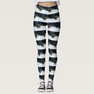 Yorkshire Terrier-jul-snö-vinter Leggings