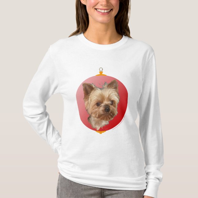 Yorkshire Terrier Jul T Shirt (Framsida)