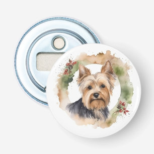 Yorkshire Terrier-jul-Valpen för andningsfag Flasköppnare