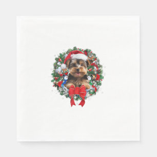 Yorkshire Terrier-julen-Dekorationen Julafton Pappersservett