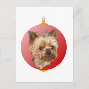 Yorkshire Terrier julen Helg Vykort