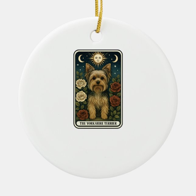 Yorkshire Terrier Julgransprydnad Keramik (Framsidan)