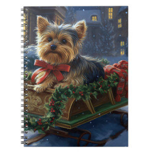 Yorkshire Terrier Julhögtiden Anteckningsbok