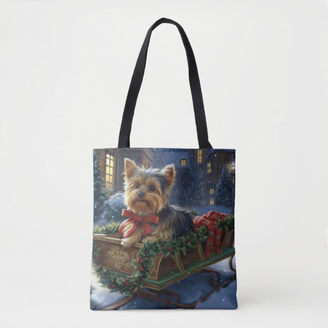 Yorkshire Terrier Julhögtiden Tygkasse (Framsida)
