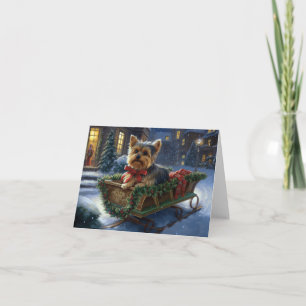 Yorkshire Terrier Julhögtidssäsong Kort