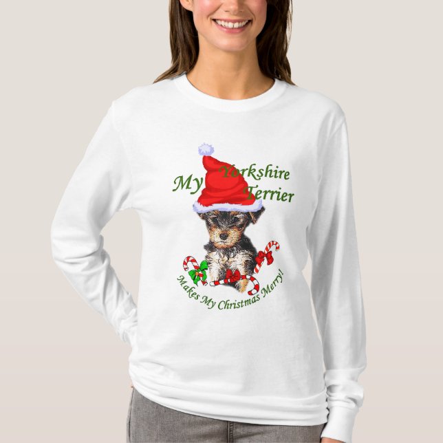 Yorkshire Terrier-julklappar Tee (Framsida)