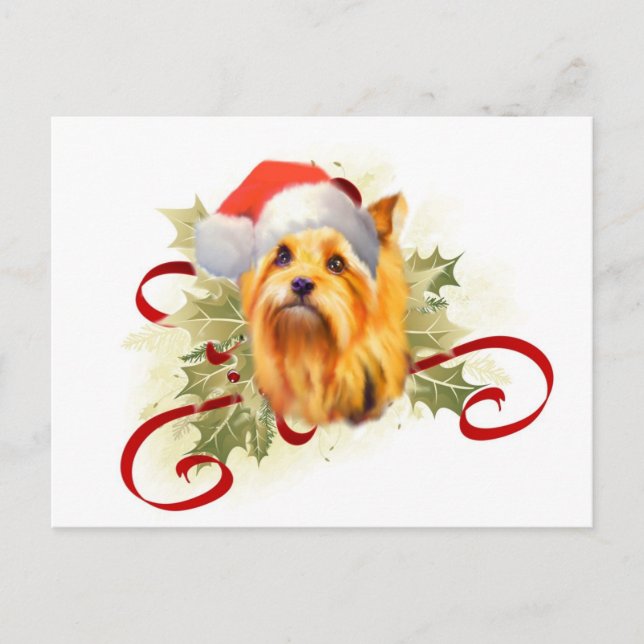 Yorkshire Terrier-julkort Helg Vykort (Framsida)