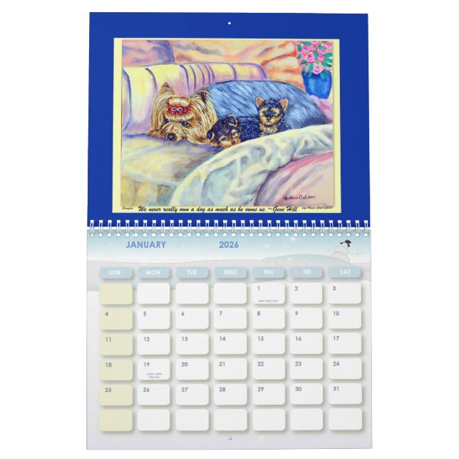 Yorkshire Terrier Kalender (Jan 2026)