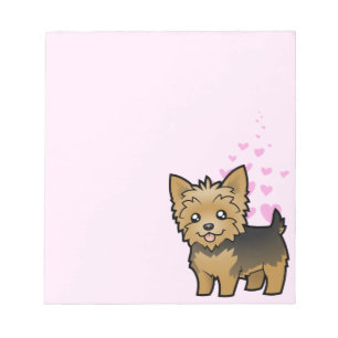 Yorkshire Terrier Kärlek (kort hair no bow) Anteckningsblock