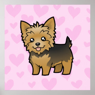 Yorkshire Terrier Kärlek (kort hair no bow) Poster