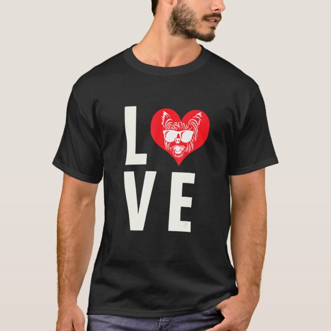 Yorkshire Terrier Kärlek T Shirt (Framsida)