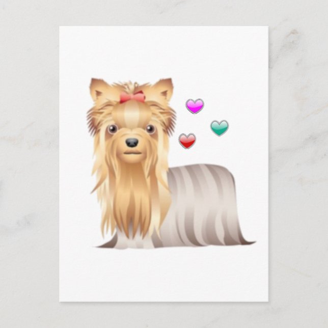 Yorkshire Terrier Kärlek Vykort (Framsida)